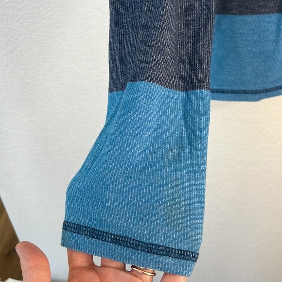 Prana Men's Long Sleeve Shirt Striped Blue size Large - Picture 7 of 12